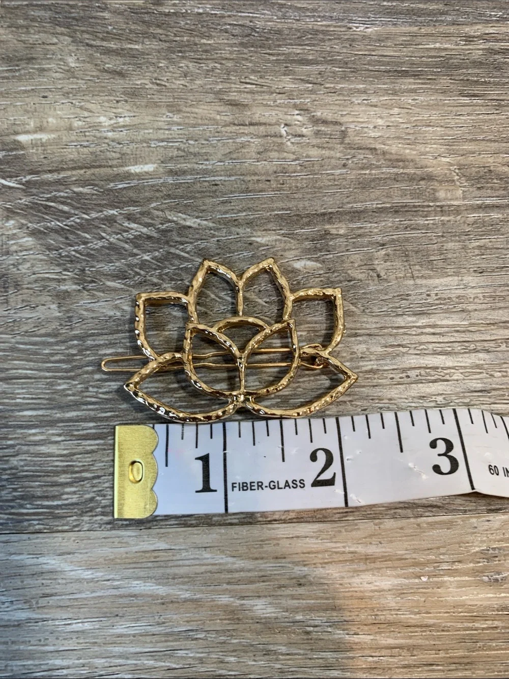 Gold Lotus Hair Clip - Women’s Decorative Hair Accessory